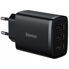 Зарядное устройство Baseus Compact Charger 3U 17W (CCXJ020101) Black