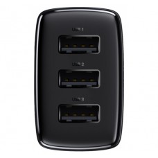 Зарядний пристрій Baseus Compact Charger 3U 17 W (CCXJ020101) Black - Фото