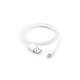 Дата кабель USB 2.0 AM to Lightning PVC 1m white Vinga (VCPDCL1W)
