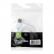 Дата кабель USB 2.0 AM to Lightning PVC 1m white Vinga (VCPDCL1W) - Фото