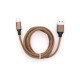 Дата кабель USB 2.0 AM to Type-C nylon 1m brown Vinga (VCPDCTCNB21BR)