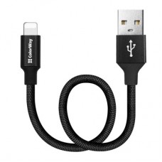 Дата кабель USB 2.0 AM to Lightning 0.25m black ColorWay (CW-CBUL048-BK) - Фото