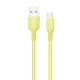 Дата кабель USB 2.0 AM to Micro 5P 1.0m soft silicone yellow ColorWay (CW-CBUM043-Y)