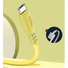 Дата кабель USB 2.0 AM to Micro 5P 1.0m soft silicone yellow ColorWay (CW-CBUM043-Y) - Фото