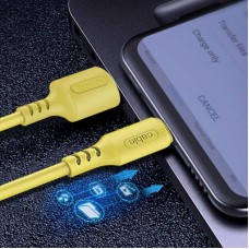 Дата кабель USB 2.0 AM to Micro 5P 1.0m soft silicone yellow ColorWay (CW-CBUM043-Y) - Фото