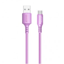 Дата кабель USB 2.0 AM to Micro 5P 1.0m soft silicone violet ColorWay (CW-CBUM044-PU) - Фото