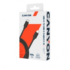 Дата кабель USB-C to USB-C 2.0m 100W 20V/ 5A black Canyon (CNS-USBC12B) - Фото