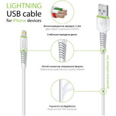 Дата кабель USB 2.0 AM to Lightning 2.0m CBFLEXL2 white Intaleo (1283126521416) Дата кабель USB 2.0 AM to Lightning 2.0m CBFLEXL2 white Intaleo (1283126521416) - Фото