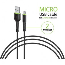 Дата кабель USB 2.0 AM to Micro 5P 2.0m CBFLEXM2 black Intaleo (1283126521430) Дата кабель USB 2.0 AM to Micro 5P 2.0m CBFLEXM2 black Intaleo (1283126521430) - Фото