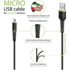 Дата кабель USB 2.0 AM to Micro 5P 2.0m CBFLEXM2 black Intaleo (1283126521430) Дата кабель USB 2.0 AM to Micro 5P 2.0m CBFLEXM2 black Intaleo (1283126521430) - Фото