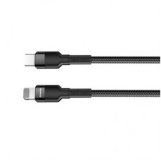 Дата кабель ColorWay USB-C to Lightning 0.3m 3А black (CW-CBPDCL054-BK) - Фото