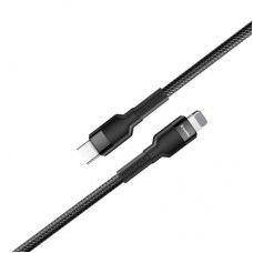 Дата кабель ColorWay USB-C to Lightning 0.3m 3А black (CW-CBPDCL054-BK) - Фото