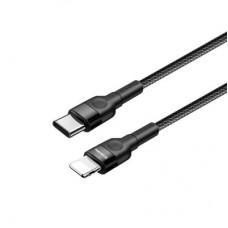 Дата кабель ColorWay USB-C to Lightning 0.3m 3А black (CW-CBPDCL054-BK) - Фото
