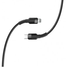Дата кабель ColorWay USB-C to Lightning 0.3m 3А black (CW-CBPDCL054-BK) - Фото