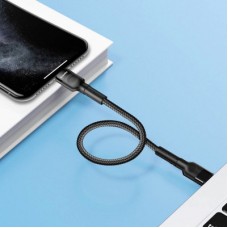Дата кабель ColorWay USB-C to Lightning 0.3m 3А black (CW-CBPDCL054-BK) - Фото
