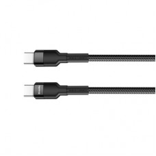Дата кабель ColorWay USB-C to USB-C 0.3m 3А black (CW-CBPDCC054-BK) - Фото