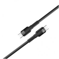 Дата кабель ColorWay USB-C to USB-C 0.3m 3А black (CW-CBPDCC054-BK) - Фото