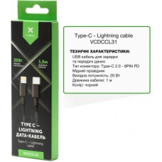 Дата кабель USB-C to Lightning 1.0m 3A 20W PVC Vinga (VCDCCL31) - Фото