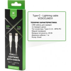 Дата кабель USB-C to Lightning 1.0m 3A 20W TPE Vinga (VCDCCLM231) - Фото