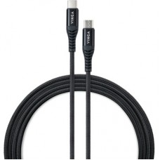 Дата кабель USB-C to USB-C 1.0m 60W Nylon Vinga (VCDCCCM331) - Фото