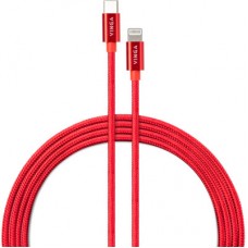 Дата кабель USB-C to Lightning 1.0m 20W Nylon Red Vinga (VCDCCLM531) - Фото
