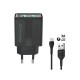 Зарядний пристрій Grand-X CH-15UMB (5V/2,1A + DC cable 2,4А USB -> Micro USB 1m) Black (CH-15UMB)