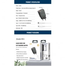 Зарядний пристрій Proda Xinrui A62 Fast Cherge 20 W + Quick Charge (PD-A62-BK) - Фото