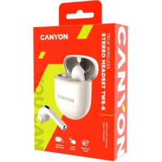 Навушники Canyon TWS-6 Beige (CNS-TWS6BE) - Фото