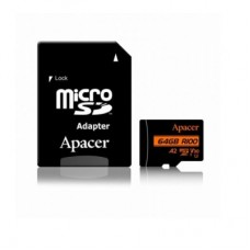 Картка пам'яті Apacer 64 GB microSD class 10 UHS-I U3 (AP64GMCSX10U8-R) - Фото