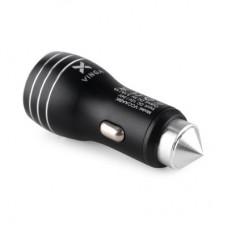 Зарядний пристрій Vinga Dual USB Car Charger aluminium 15.5 W Max (VCCAABK) - Фото
