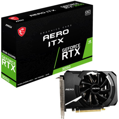 Відеокарта MSI GeForce RTX3050 8Gb AERO ITX OC (RTX 3050 AERO ITX 8G OC)