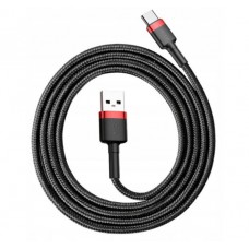 Кабель Baseus Cafule USB to Type-C 3A 1m (CATKLF-B91) красно-черный
