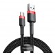 Кабель Baseus Cafule USB to Type-C 3A 1m (CATKLF-B91) красно-черный Кабель Baseus Cafule USB to Type-C 3A 1m (CATKLF-B91) красно-черный