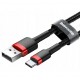 Кабель Baseus Cafule USB to Type-C 3A 1m (CATKLF-B91) красно-черный Кабель Baseus Cafule USB to Type-C 3A 1m (CATKLF-B91) красно-черный