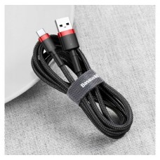 Кабель Baseus Cafule USB to Type-C 3 A 1 m (CATKLF-B91) червоно-чорний Кабель Baseus Cafule USB to Type-C 3 A 1 m (CATKLF-B91) червоно-чорний - Фото