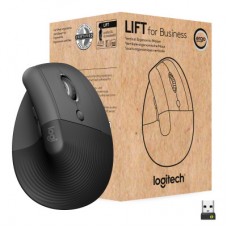 Мышка Logitech Lift Vertical Ergonomic Wireless/Bluetooth for Business Graphite (910-006494) - Фото