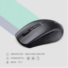 Мышка 2E MF270 Silent Rechargeable Wireless Black (2E-MF270WBK) - Фото