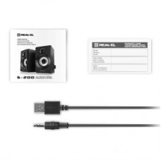 Акустична система REAL-EL S-200 USB Black - Фото
