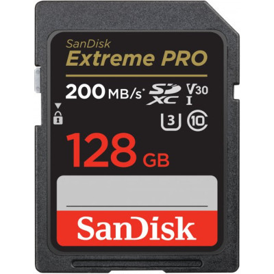 Карта памяти SanDisk 128GB SD class 10 UHS-I U3 V30 Extreme (SDSDXXD-128G-GN4IN)