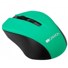 Мышка CANYON CNE-CMSW1GR Wireless Black-Green (CNE-CMSW1GR) - Фото