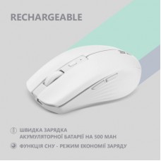 Мышка 2E MF270 Silent Rechargeable Wireless White (2E-MF270WWH) - Фото
