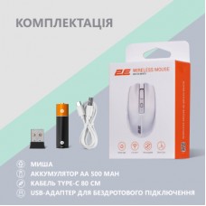 Мышка 2E MF270 Silent Rechargeable Wireless White (2E-MF270WWH) - Фото