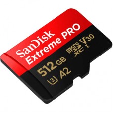 Картка пам'яті SanDisk 512 GB microSDXC UHS-I U3 Extreme Pro+SD Adapter (SDSQXCD-512G-GN6MA) - Фото