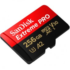 Картка пам'яті SanDisk 256 GB microSDXC UHS-I U3 Extreme Pro+SD Adapter (SDSQXCD-256G-GN6MA) - Фото