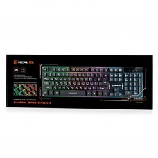 Клавіатура REAL-EL 8700 Gaming Backlit, black - Фото