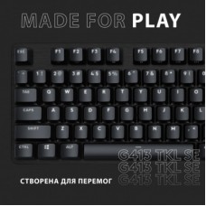 Клавіатура Logitech G413 TKL SE Mechanical Tactile Switch USB UA Black (920-010446) - Фото
