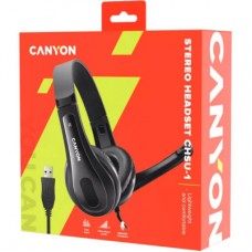 Навушники Canyon CHSU-1 USB Black (CNS-CHSU1B) - Фото