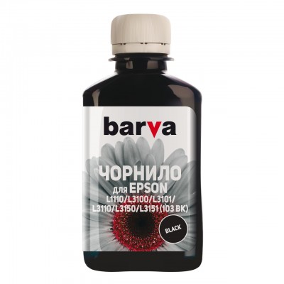 Чернила Barva EPSON L1110/L3100 (103) 180мл BLACK (E103-695)