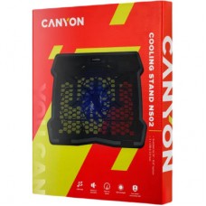 Підставка для ноутбука Canyon NS02, 10-15.6 laptop, single fan with 2x2.0 USB hub (CNE-HNS02) - Фото