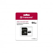 Карта памяти Transcend 64GB microSDXC class 10 UHS-I U1 High Endurance (TS64GUSD350V)